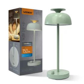   LED Rechargeable Desk Lamp with White Noise VIDEX VL-TF23G 4000K+RGB Green