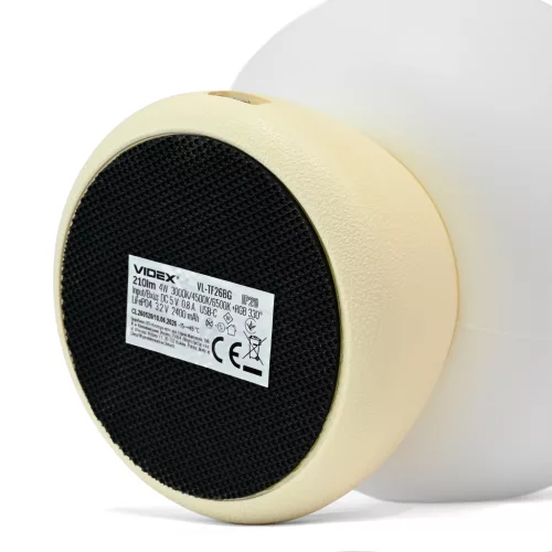 Rechargeable Mushroom LED Table Lamp VIDEX VL-TF26BG 3000-6500K + RGB