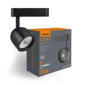   LED Light for Magnetic slim track light system VIDEX VL-TRMS-LA76B Black