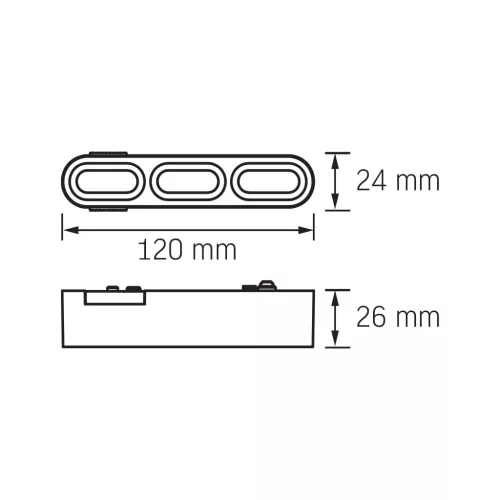 LED Light for Magnetic slim track light system VIDEX VL-TRMS-LD13B Black