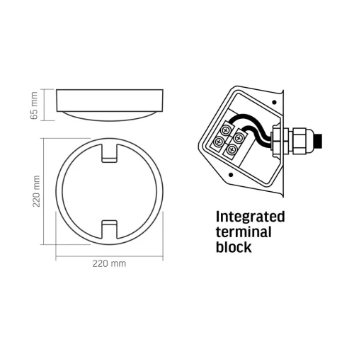 LED Bulkhead Light VIDEX-BULKHEAD-LED-INGA-18W-NW