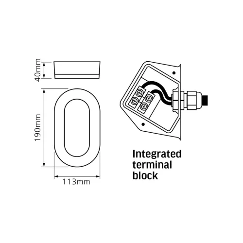 LED Bulkhead Light VIDEX-BULKHEAD-LED-GALA-11W-NW