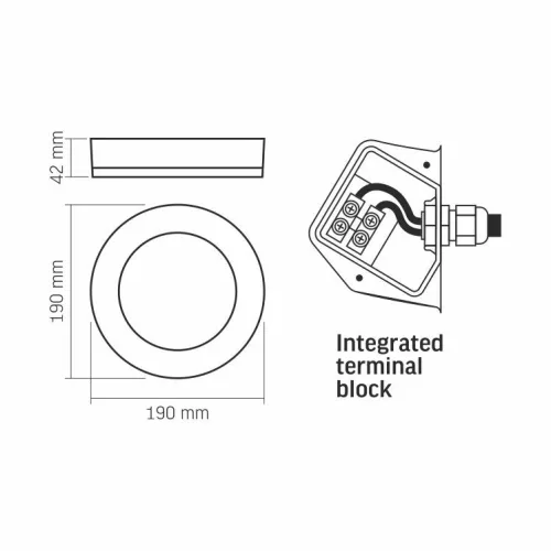 LED Bulkhead Light VIDEX-BULKHEAD-LED-LENA-15W-NW
