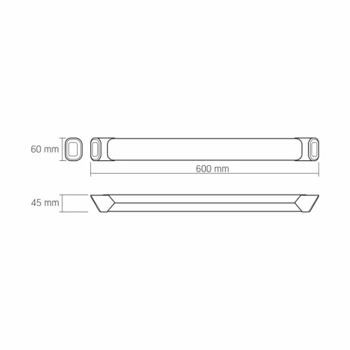 LED Batten Light VIDEX 36W 0.6Ě 5000K 4000Lm Black