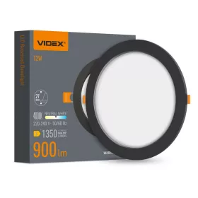   LED Recessed Downlight VIDEX-DOWNLIGHT-LED-DLBR-124-BLACK-12W-NW