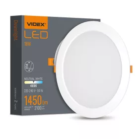 LED Downlight Fixture VIDEX-DOWNLIGHT-LED-DLBR-184-18W-NW