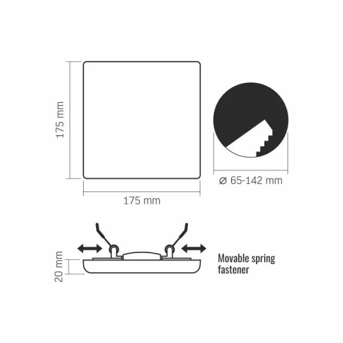 LED Frameless Downlight Fixture VIDEX-DOWNLIGHT-LED-DLFS-24W-NW
