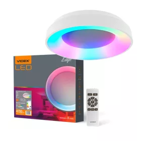   LED DIMMABLE PENDANT LUMINAIRE WITH REMOTE CONTROL VIDEX-LED-EDGE-RC-RGB-72W-WHITE