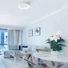 LED DIMMABLE PENDANT LUMINAIRE WITH REMOTE CONTROL VIDEX-LED-EDGE-RC-RGB-72W-WHITE