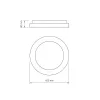 LED DIMMABLE PENDANT LUMINAIRE WITH REMOTE CONTROL VIDEX-LED-EDGE-RC-RGB-72W-WHITE