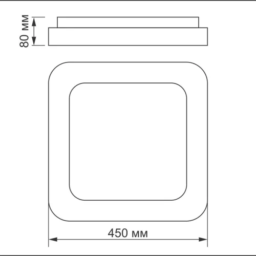 LED Ceiling Fixture VIDEX-LED-EDGE-SC-72W-BLACK