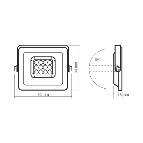 LED Floodlight VIDEX-FLOOD-LED-LUCA-10W-NW