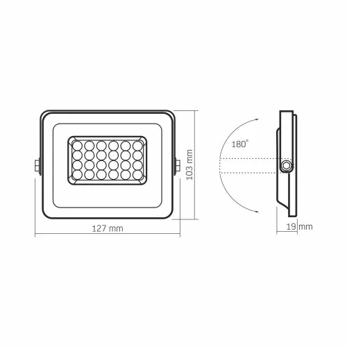 LED Floodlight VIDEX-FLOOD-LED-LUCA-20W-NW