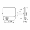 LED Floodlight with motion sensor VIDEX-FLOOD-LED-F3-PIR-30W-5K