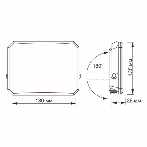 LED Floodlight VIDEX-FLOOD-LED-F3-50W-5K