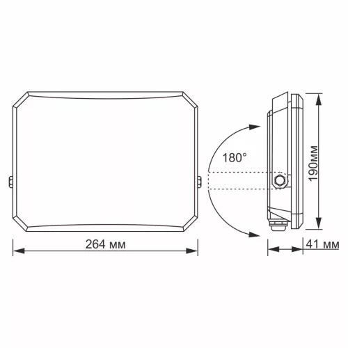 LED Floodlight VIDEX-FLOOD-LED-F3-100W-5K