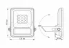 LED Solar Floodlight VIDEX-FLOOD-LED-SOLAR-GELIO-SENSOR-20W-NW