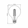 LED Bulb VIDEX-E27-G95-7W-FIL-DIM-NW