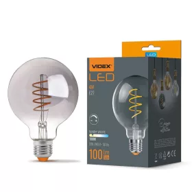 LED Bulb VIDEX-E27-G95-4W-FIL-DIM-SPIRAL-GRAPHITE-WW