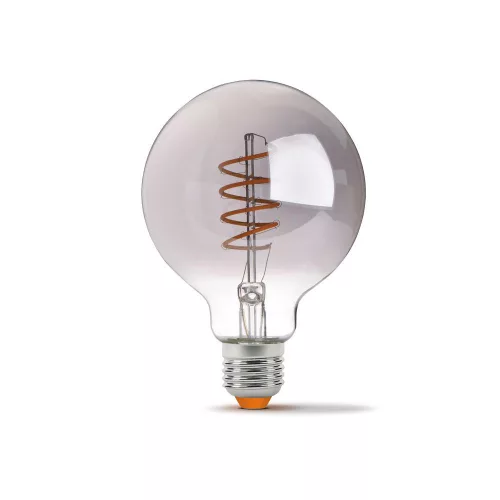 LED Bulb VIDEX-E27-G95-4W-FIL-DIM-SPIRAL-GRAPHITE-WW