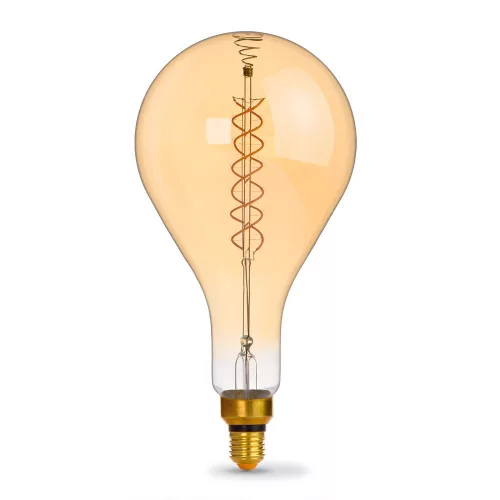 LED Bulb VIDEX-E27-PS160-8W-FIL-DIM-SPIRAL-AMBER-WW1