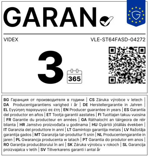 LED Bulb VIDEX-E27-ST64-4W-FIL-DIM-SPIRAL-AMBER-WW