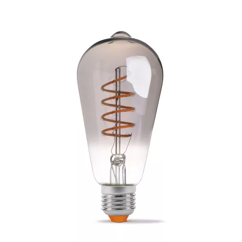 LED Bulb VIDEX-E27-ST64-4W-FIL-DIM-SPIRAL-GRAPHITE-WW
