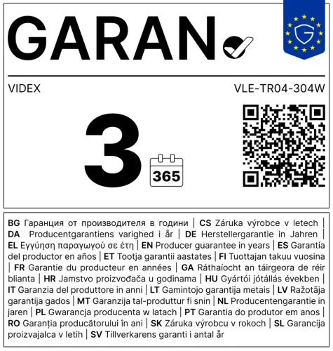 LED Track Light VIDEX-TOR-30W-WHITE