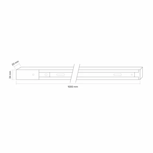 1-Phase Busbar VIDEX 1m white