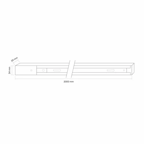 1-Phase Busbar VIDEX 2m Black