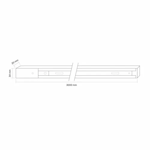 1-Phase Busbar VIDEX 3m White