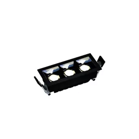   GRID - MODEL M - süllyezetett GRID 47X45X106 MM, 8W, 45DEG Fekete