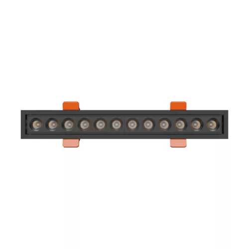 GRID S OPRAWA PODTYNKOWA 12W CCT 230V 40st IP20 230x34x61mm CZARNY 5 LAT GW. SPECTRUM