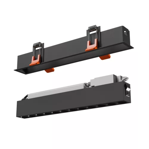GRID S OPRAWA PODTYNKOWA 12W CCT 230V 40st IP20 230x34x61mm CZARNY 5 LAT GW. SPECTRUM