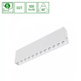   GRID S OPRAWA NATYNKOWA 12W CCT 230V 40st IP20 222x26x60mm BIAŁY 5 LAT GW. SPECTRUM