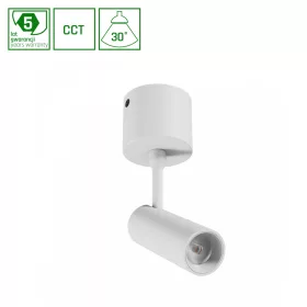   SPOT S OPRAWA NATYNKOWA 6W CCT 230V 30st IP20 śr.35x122x184mm BIAŁY 5 LAT GW. SPECTRUM