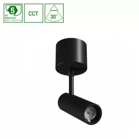   SPOT S OPRAWA NATYNKOWA 6W CCT 230V 30st IP20 śr.35x122x184mm CZARNY 5 LAT GW. SPECTRUM