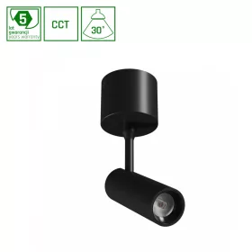   SPOT S OPRAWA NATYNKOWA 6W CCT 230V 30st IP20 śr.35x122x184mm CZARNY 5 LAT GW. SPECTRUM