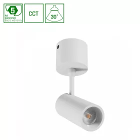   SPOT M OPRAWA NATYNKOWA 10W CCT 230V 30st IP20 śr.44 x145x205mm BIAŁY 5 LAT GW. SPECTRUM