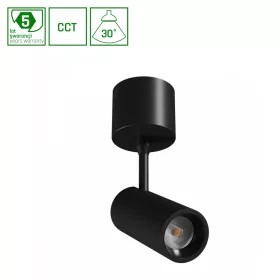   SPOT M OPRAWA NATYNKOWA 10W CCT 230V 30st IP20 śr.44 x145x205mm CZARNY 5 LAT GW. SPECTRUM