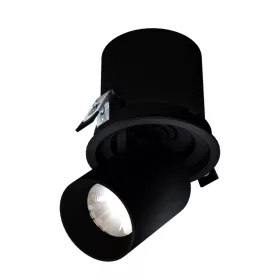   IN OUT - MODEL L - süllyezetett DOWNLIGHT ADJ. EXTENSION AND DIRECTION 20W  36DEG 130X130 MM Fekete