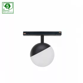   SYSTEM SHIFT SMART- GLOBE SPHERE TRACK LIGHT FI100X130MM 5W 165DEG BLACK CCT/DIM 5 Y WARRANTY