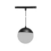 SYSTEM SHIFT - GLOBE P SUSPENDED SPHERE TRACK LIGHT 100MM (850MM CABLE) 5W 165DEG BLACK 5Y WARRANTY
