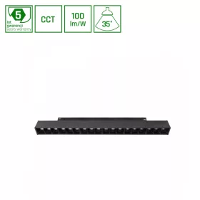   SYSTEM SHIFT CCT- GRID M TRACK LIGHT 330X23X42MM 17W 40DEG BLACK CCT SWITCH 5Y WARRANTY