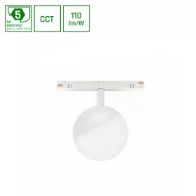   SYSTEM SHIFT CCT- GLOBE SPHERE TRACK LIGHT FI100X130MM 5W 165DEG WHITE CCT SWITCH 5Y WARRANTY