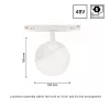 SYSTEM SHIFT - GLOBE, SPHERE TRACK LIGHT 100X148MM 5W 165DEG WHITE 5Y WARRANTY