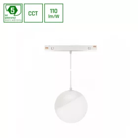   SYSTEM SHIFT CCT- GLOBE P SUSPENDED SPHERE TRACK LIGHT  FI100 (815MM CABLE) 5W 165DEG WHITE CCT SWITCH 5Y WARRANTY