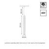 SYSTEM SHIFT - HANGIT SUSPENDED SPHERE TRACK LIGHT 40X297 (935MM CABLE) 12W 25DEG WHITE 5Y WARRANTY
