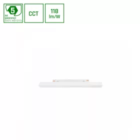   SYSTEM SHIFT CCT- LINE S TRACK LIGHT 304X23X42MM 8W 100DEG WHITE CCT SWITCH 5Y WARRANTY