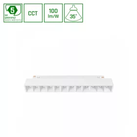   SYSTEM SHIFT CCT- GRID S TRACK LIGHT 220X23X42 12W 40DEG WHITE CCT SWITCH 5Y WARRANTY